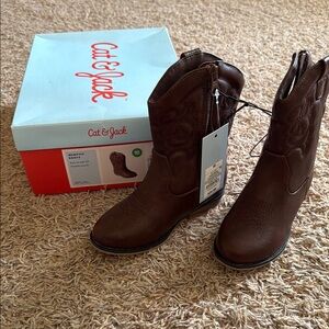 Cat & Jack Brown Cowboy Boots